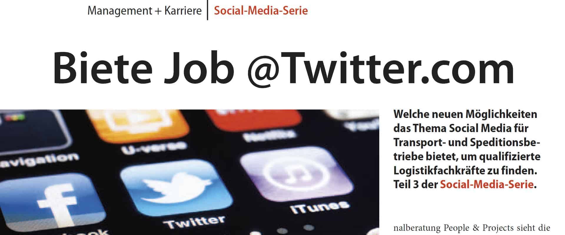 Blog-Artikel: Biete Job @ Twitter